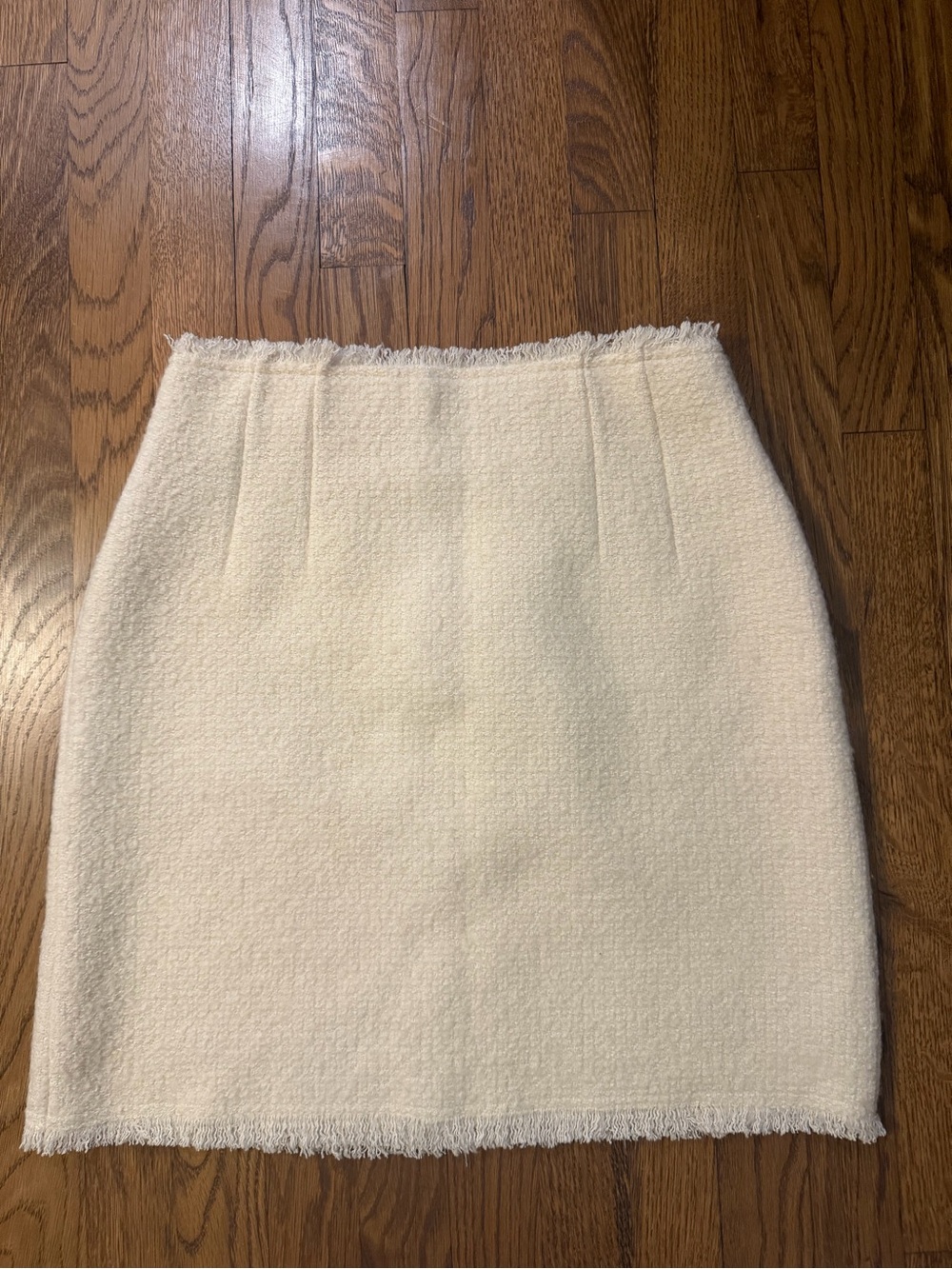 Club Monaco Cream Bouclé Pencil Skirt
